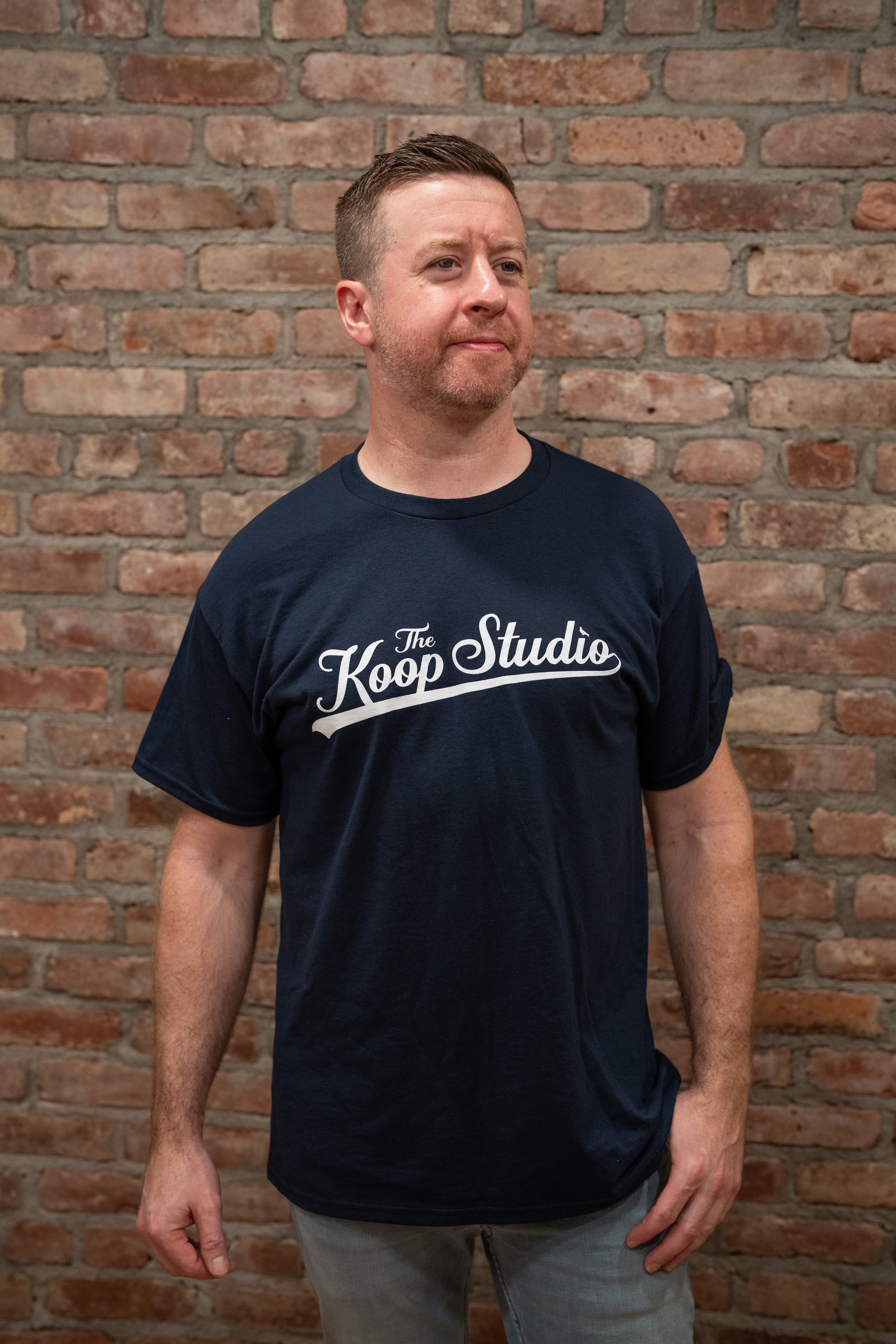 The Koop Studio Logo T-Shirt - Navy Blue