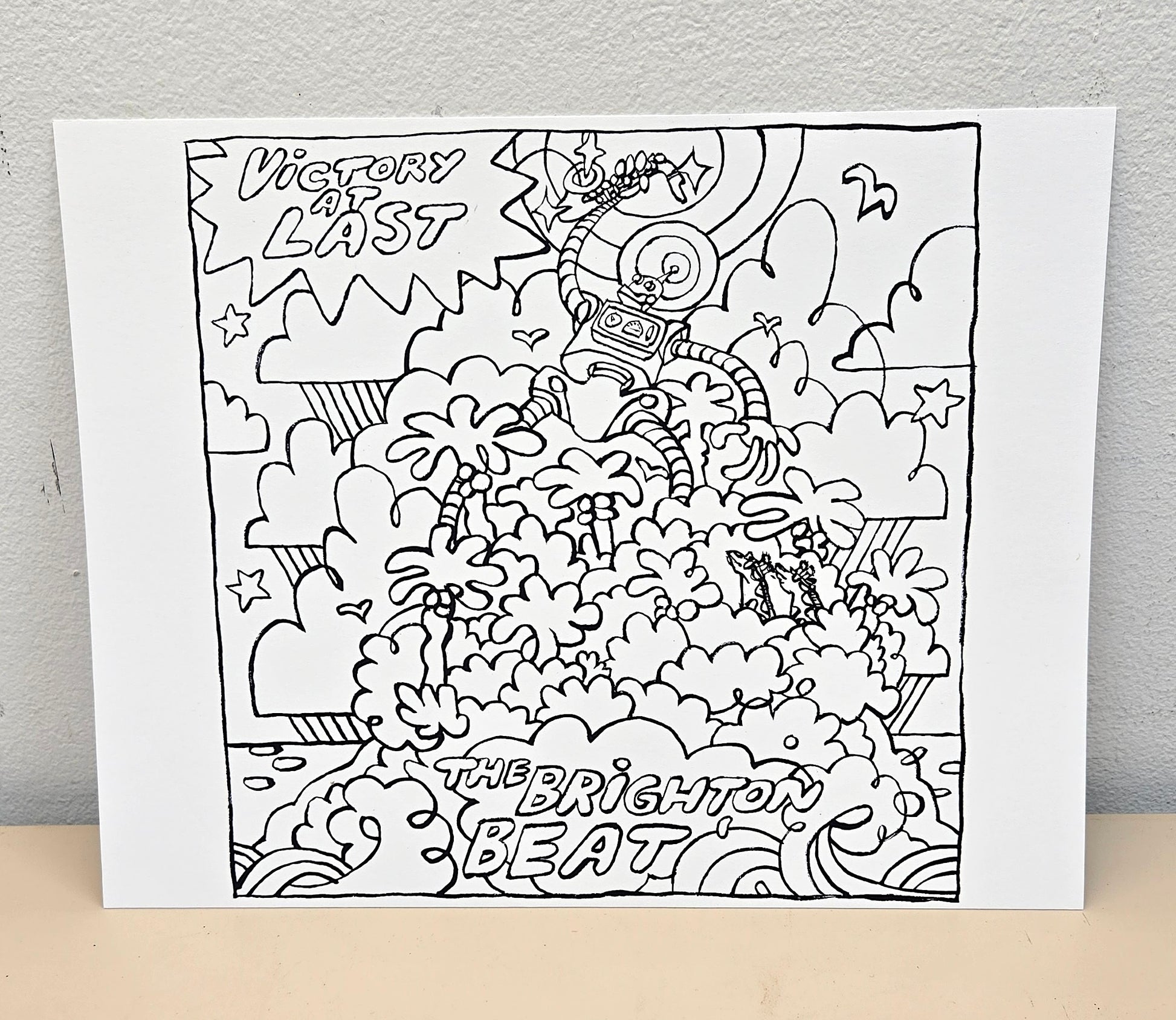 "Victory At Last" Coloring Poster